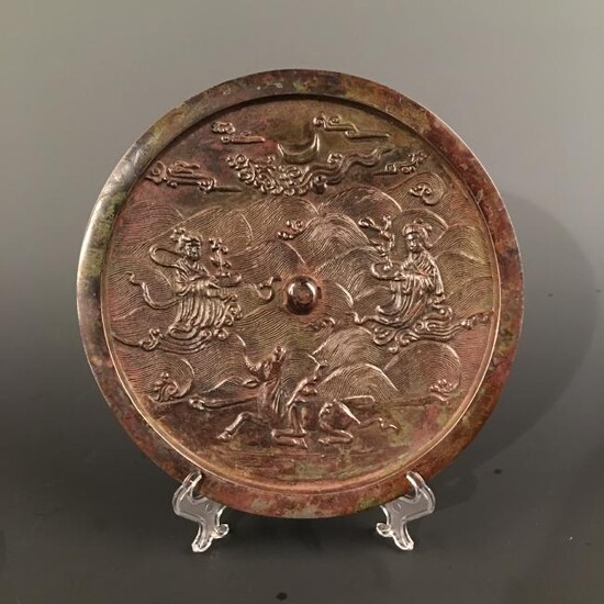 Chinese Bronze 'Immortal' Mirror