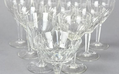 10 Baccarat France Crystal Glasses