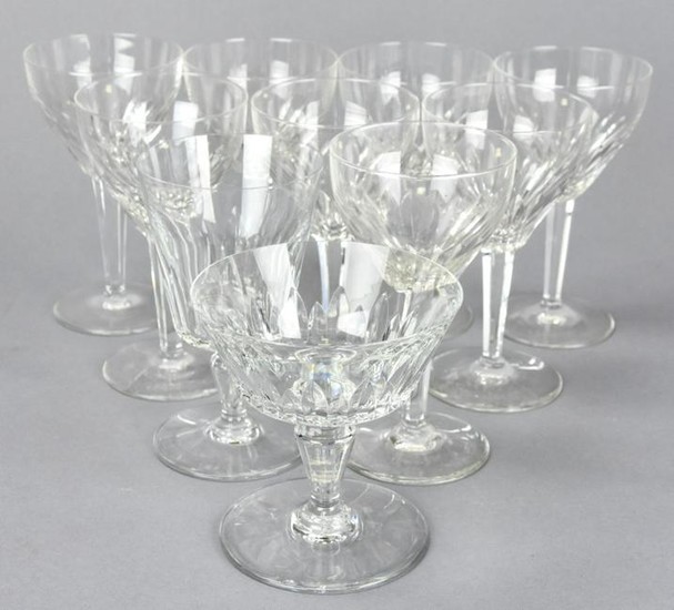 10 Baccarat France Crystal Glasses