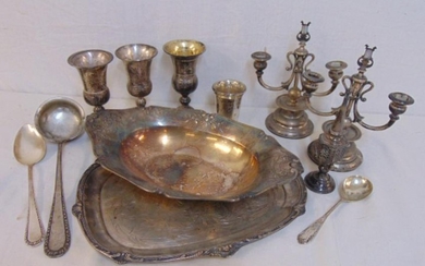 Lot sterling, & assorted '800 silver hollowware