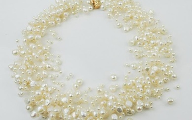 14KYG Multi-Strand Freshwater Pearl Necklace