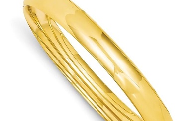 14k Gold 8 mm High Polished Hinged