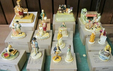 16 Sebastian Figurines with Boxes