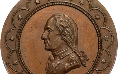 "1776" (ca. 1862) George Hampden Lovett's Headquarters Series Medal. No. 1, Harlem. Second Obverse. Musante GW-488, Baker-194A. Copper. ...
