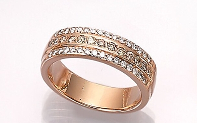18 kt gold ring with brilliants ,...