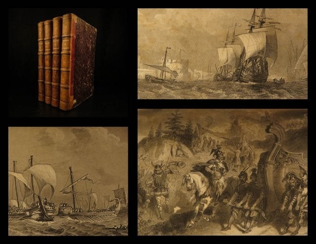 1850 FAMOUS Sea Voyages Tenac PIRATES Illustrated Ship