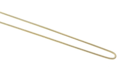 18K (750/°°) yellow gold snake chain. Length: 40.5...