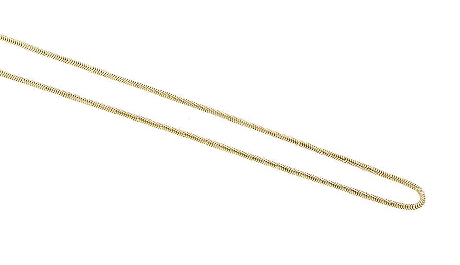 18K (750/°°) yellow gold snake chain. Length: 40.5...