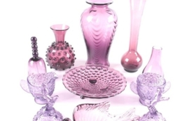 Group of Vintage Amethyst Glass Including Fenton