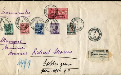 1909 - Registered mail dated 3 January from Constantinople to...