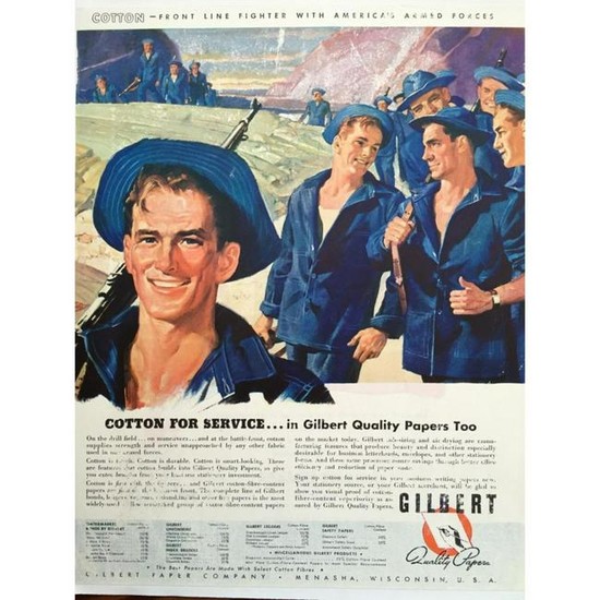 1942 Gilbert Papers, WWII Armed Forces, Cotton Ad