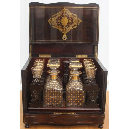 19th Century French Napoleon III Cave a Liqueur Mother of Pe...