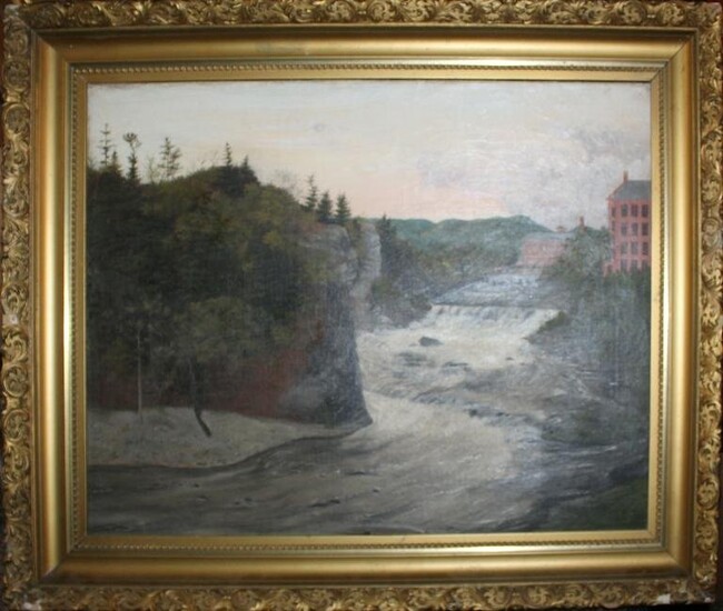 19th c New England Mill Scene
