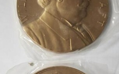 2- 3 INCH INAUGURATION PRESIDENTIAL MEDALS