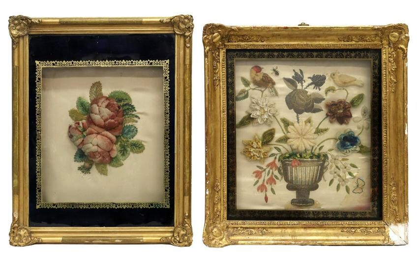 (2) FRAMED VICTORIAN BERLIN WOOL WORK PICTURES
