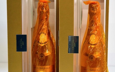 2 bottles Champagne Louis Roederer Cristal Vintage 2007