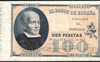 24 de junio de 1898. 100 pesetas. EBC