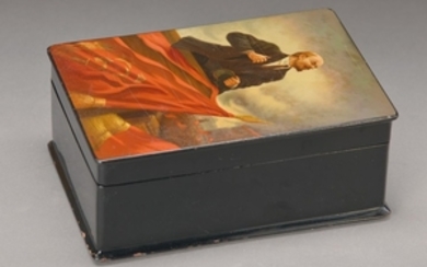 lacquer art box, Russia, 1960s, representation of...