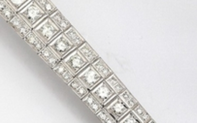 Platinum bracelet with diamonds , brilliantsand diamonds...