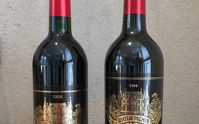 1998 & 2008 Chateau Palmer - Margaux 3éme Grand Cru Classé - 2 Bottles (0.75L)