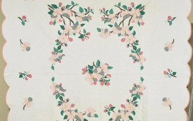 30's Apple Blossom Applique Quilt