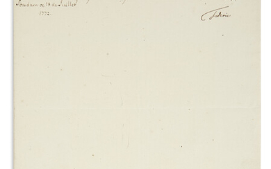 FRIEDRICH II; KING OF PRUSSIA Letter Signed Frederic to the