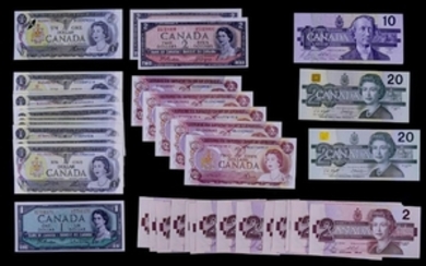 64pc Canada Banknotes UNC
