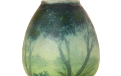 AMALRIC WALTER (1870-1959) Petit vase ovoïde en faïence...