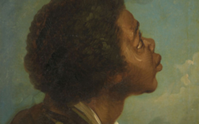 ATTRIBUÉ À FRANÇOIS BOUCHER (PARIS 1703 - 1770), Jeune garçon noir de profil