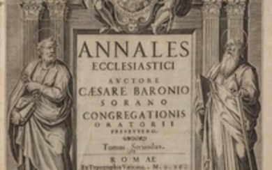 Baronio, Cesare ANNALES ECCLESIASTICI TOMO PRIMO [-DODICESIMO], 1593