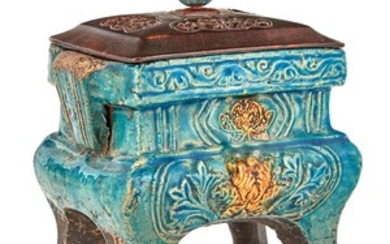 Chinese Fahua Glazed Pottery Censer