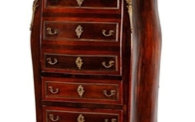 A French Gilt Bronze Mounted Rosewood Secretaire a Abattant