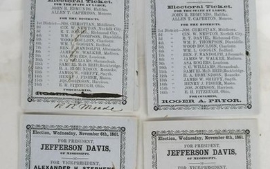 Jefferson Davis & Stephenson 1861 VA Ballots