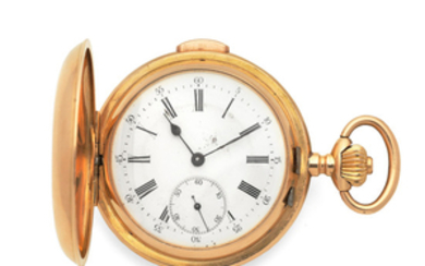 Le Phare. An 18K gold keyless wind minute repeating full hunter pocket watch