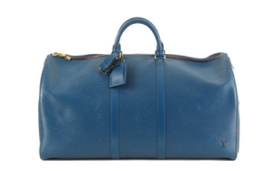 Louis Vuitton Blue Epi Keepall 55, c. 1995,...