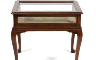 A Louis XV Style Mahogany Vitrine Table