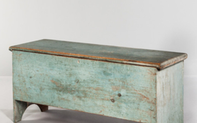 Powder Blue-painted Pine Six-board Chest