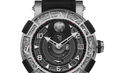 RJ ARRAW 6919 ONLY WATCH The ARRAW 6919 Only Watch, featuring RJ patented in-house 360° Moon movement, will inspire wonder for anyone who is fascinated by science, mechanics, and the vast universe of space.