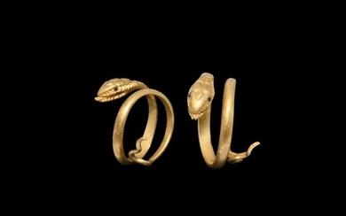 Romano-Egyptian Gold Snake Ring