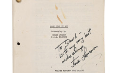 Some Like It Hot: Jack Lemmon's autographed screenplay script