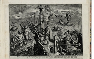 STRADANUS – STRAET, Jan van der (1536-1605). Americae Retectio. [Antwerp:] Phillipe Galle [c.1592]. [bound after:] STRAET, Jan van der. Nova reperta. [Antwerp:] Phillipe Galle [1600?].