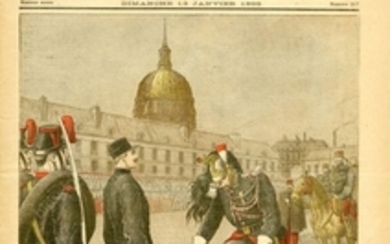 Two issues of Le Petit Journal - The Dreyfus Affair - The humiliation sheet, and the pardon sheet