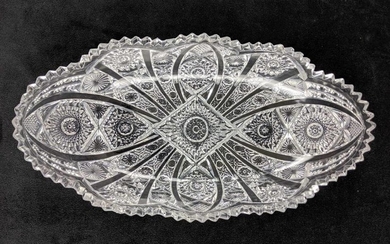 Vintage Leaded Cristal Oval Bowl Tray