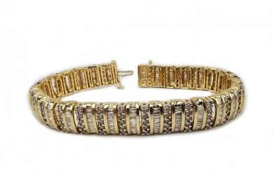18K Yellow Gold & Diamond Tennis Bracelet