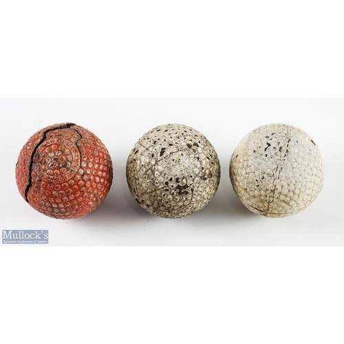 3x large various Bramble Pattern Golf Balls - Haskell Brambl...