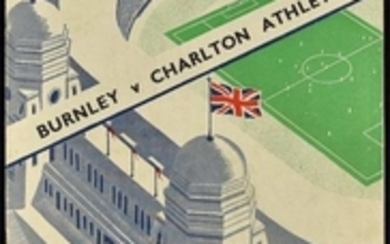 1947 FA CUP FINAL BURNLEY V CHARLTON ATHLETIC FOOTBALL PROGRAMME DATE 26 APR STAPLE RUST AND BLEED O W IN GOOD CONDITION