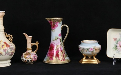 5 Pieces Floral Porcelain Continental & Nippon
