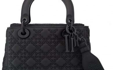58036: Christian Dior Ultra Black Calfskin Leather Medi