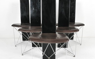 (6) TORSTEIN FLATOY BAHUS "CONCORDE" DINING CHAIRS