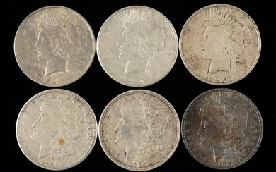 6 U.S. Silver Dollars
